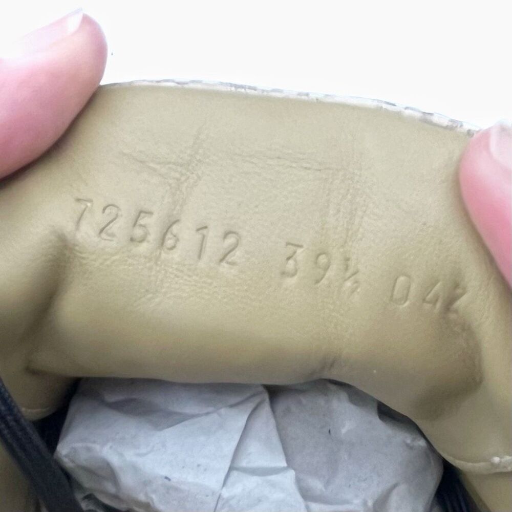 GUCCI Brown Run GG Logo Sneakers Size 39.5 US 9 Low Top Lace Up Monogram - Picture 12 of 14
